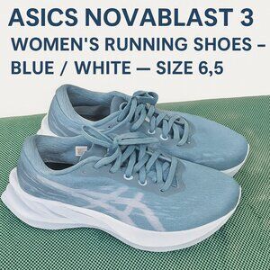 ASICS Novablast 3 Women’s Running Shoes – Blue/White – Size 6.5